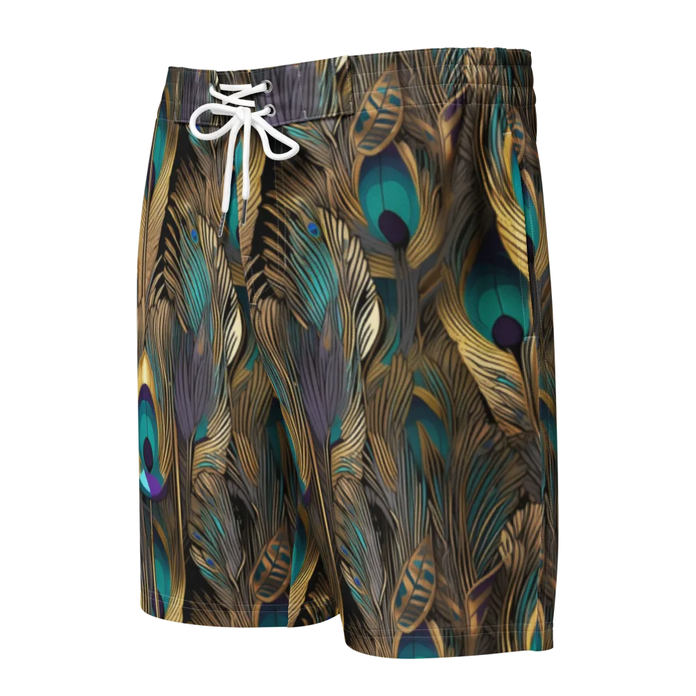 Gilded Plumes on Men's Board Shorts — Front