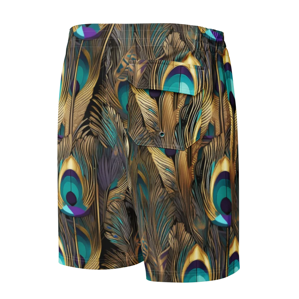 Gilded Plumes on Men's Board Shorts — Back