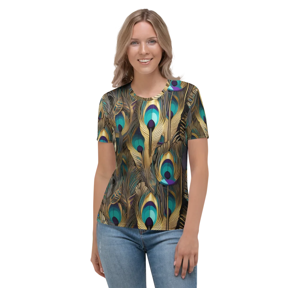 Gilded Plumes on Women's Crew Neck T-Shirt — Front