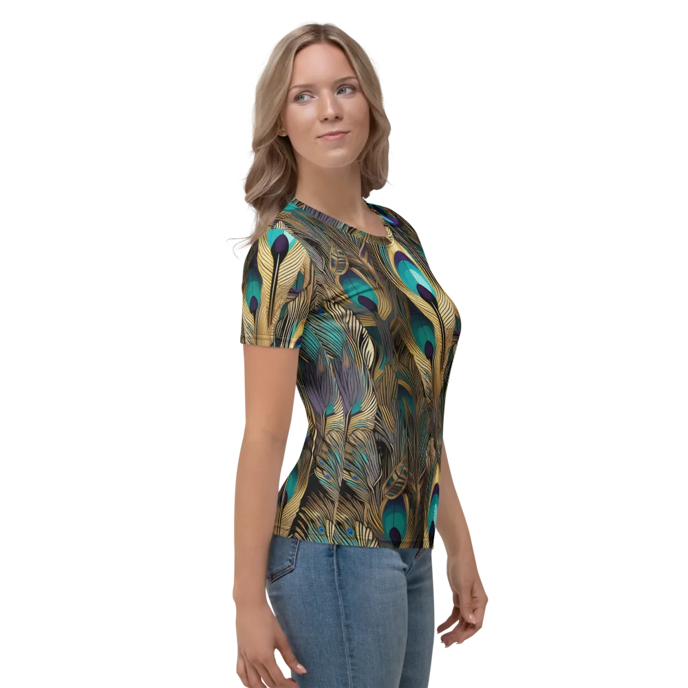 Gilded Plumes on Women's Crew Neck T-Shirt — Right