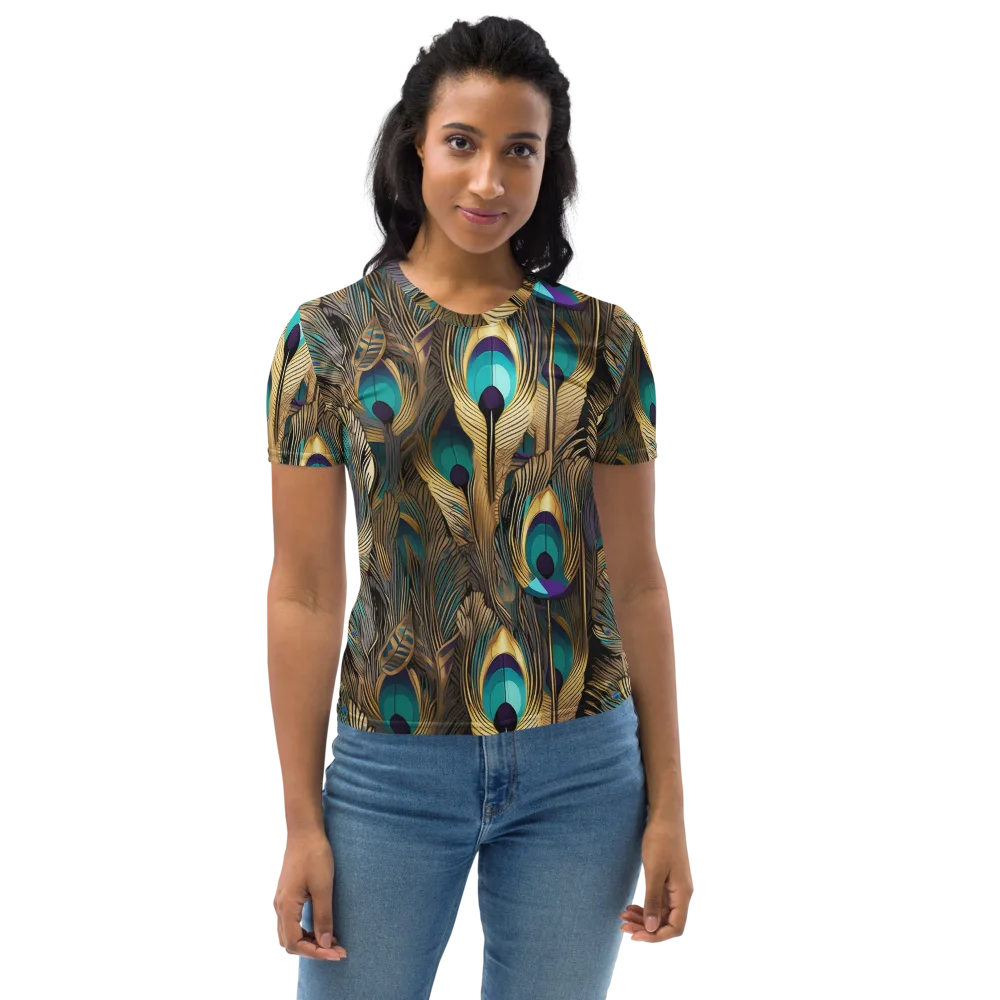 Gilded Plumes on Women's Crew Neck T-Shirt — Front