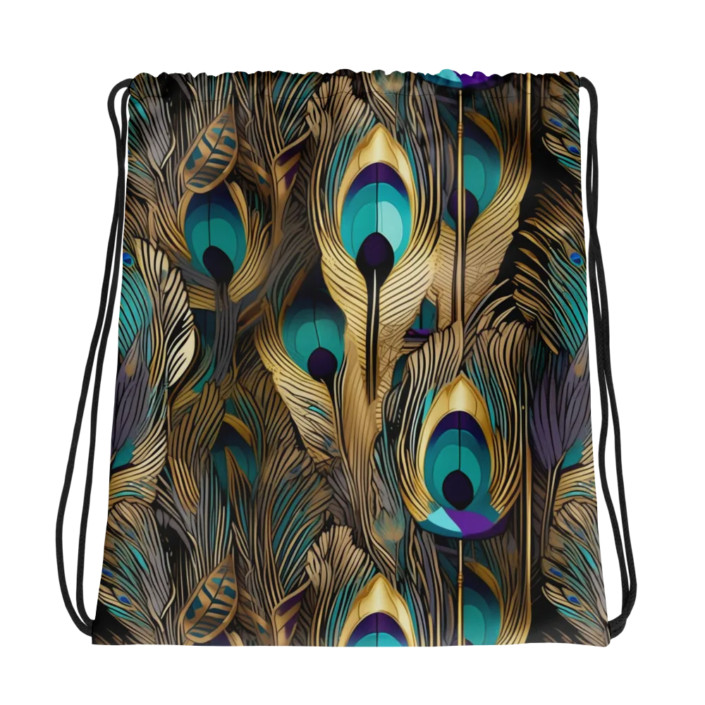 Gilded Plumes on Drawstring Bag — Photo