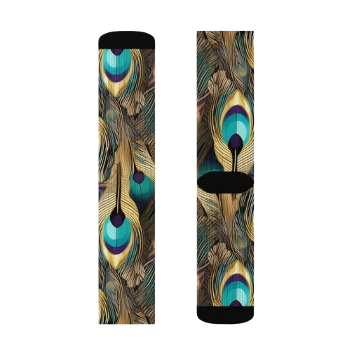 Gilded Plumes on a Socks