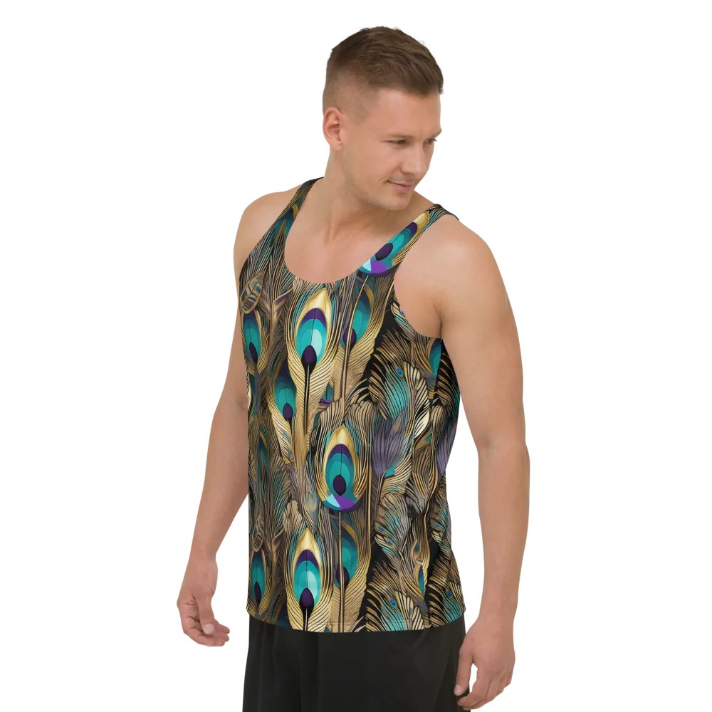 Gilded Plumes on Men's Tank Top — Left Front