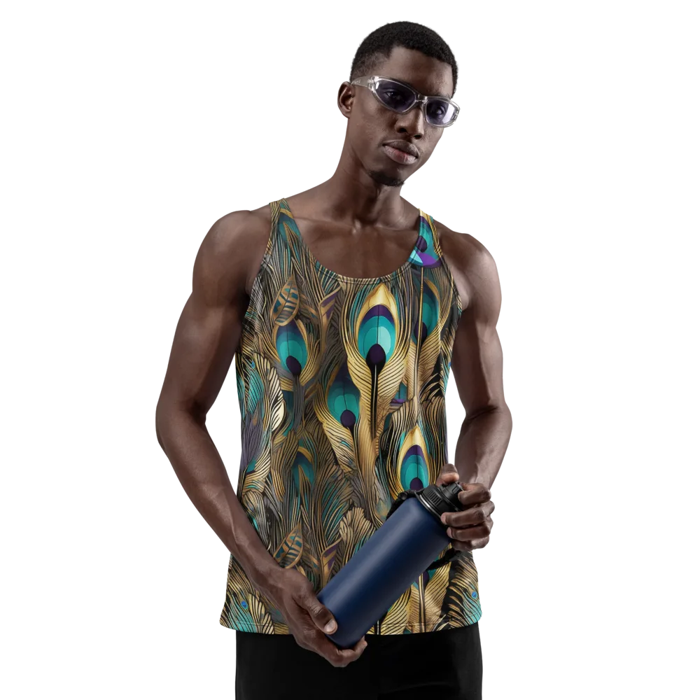 Gilded Plumes on Men's Tank Top — Front