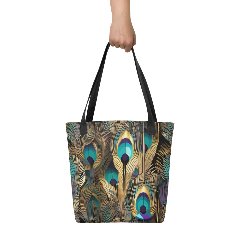 Gilded Plumes on Tote Bag — Front