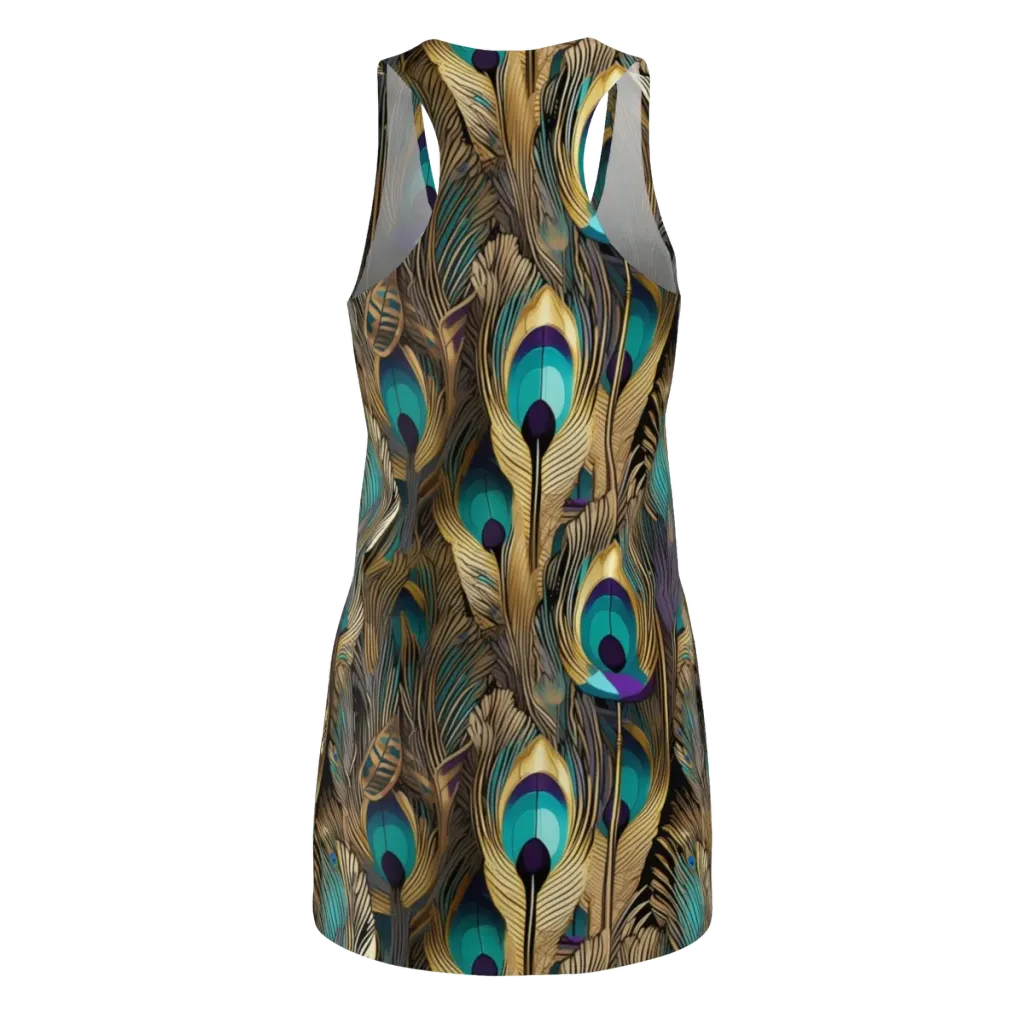 Gilded Plumes on Racerback Dress — Back