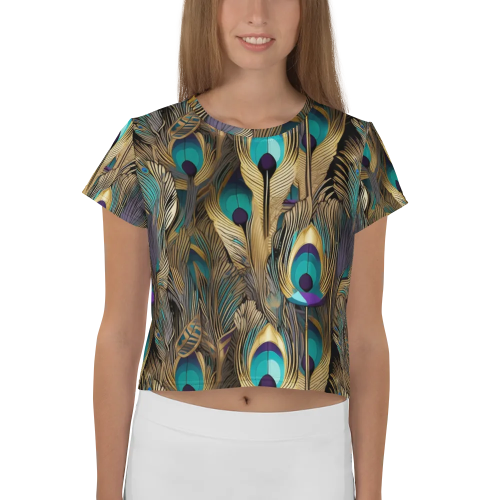 Gilded Plumes on Crop Tee — Front