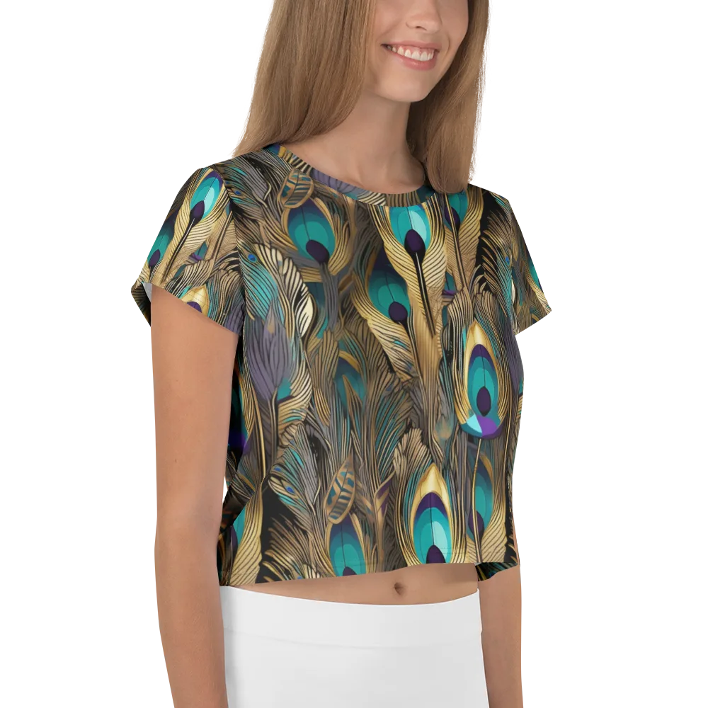 Gilded Plumes on Crop Tee — Right