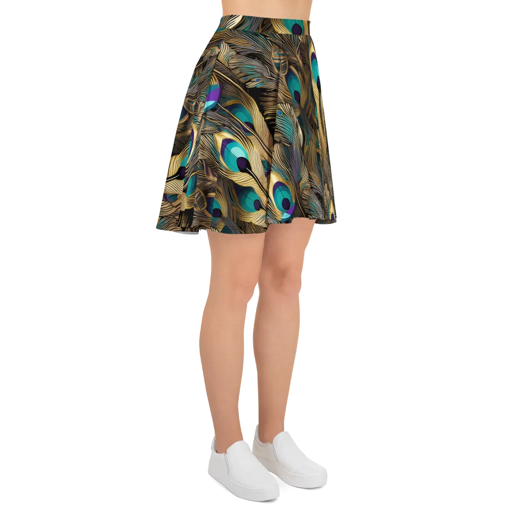 Gilded Plumes on Skater Skirt — Right