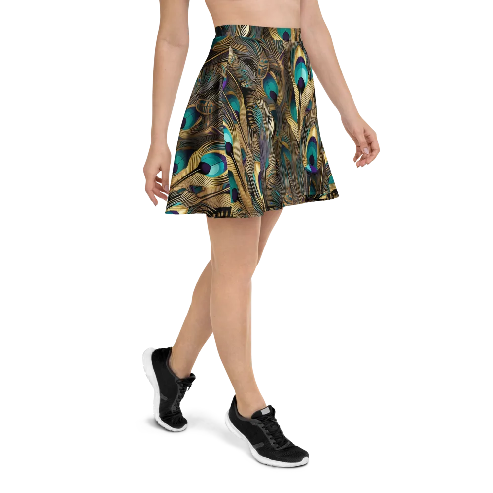 Gilded Plumes on Skater Skirt — Right
