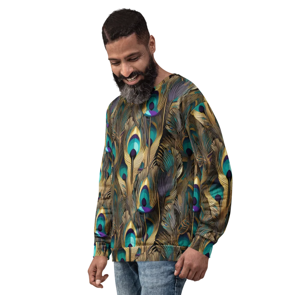 Gilded Plumes on Sweatshirt — Left Front