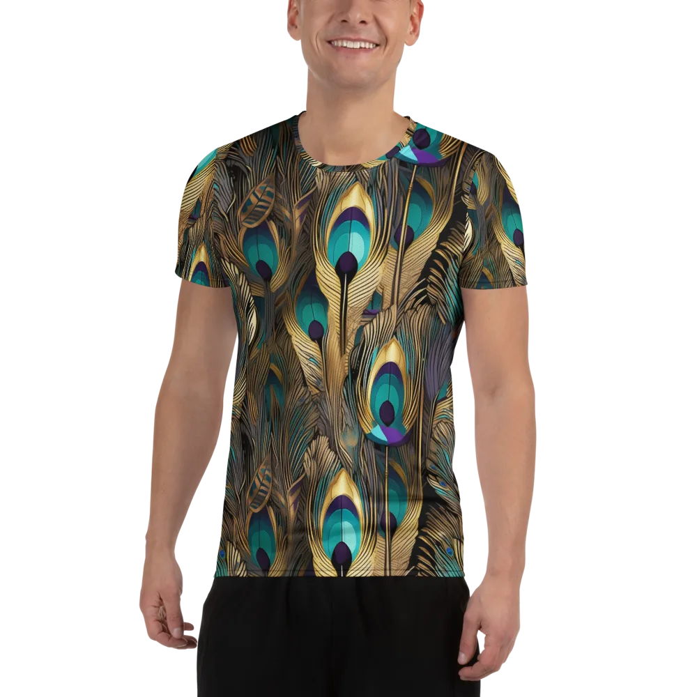 Gilded Plumes on Men's Athletic T-Shirt — Front