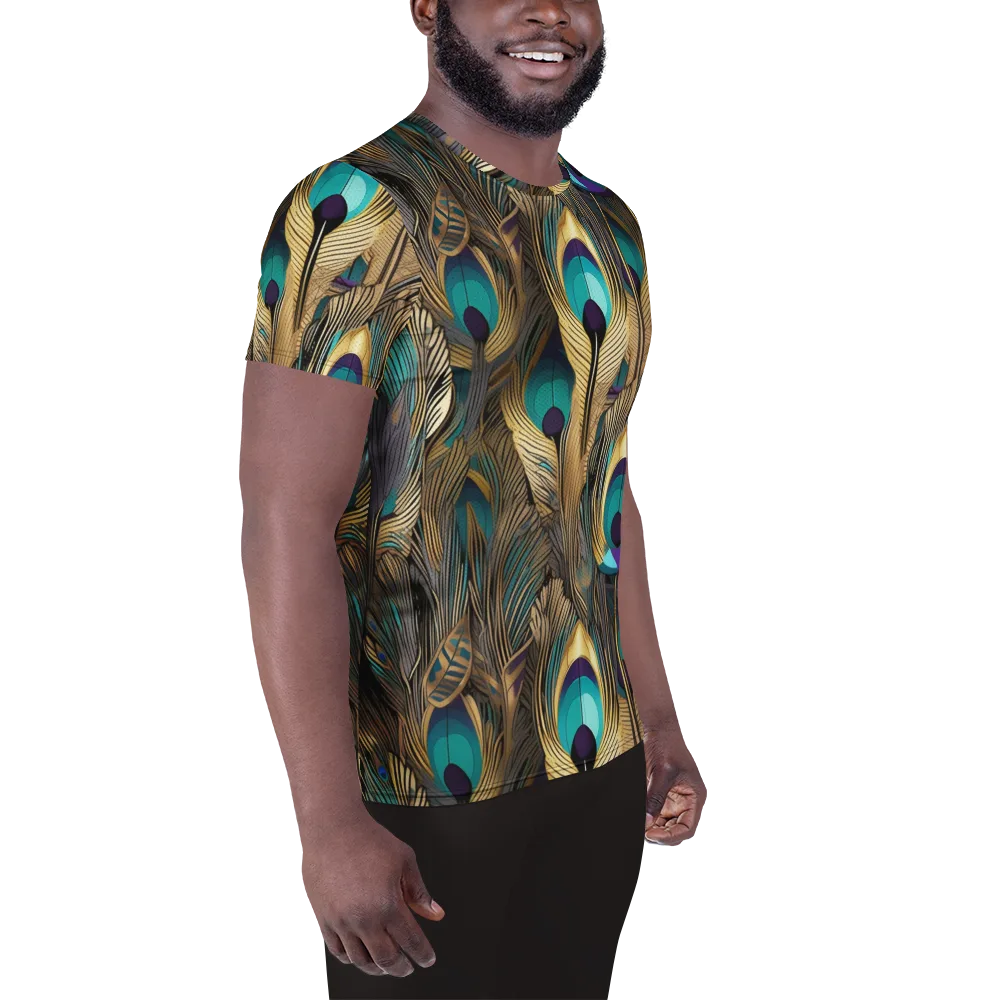 Gilded Plumes on Men's Athletic T-Shirt — Right