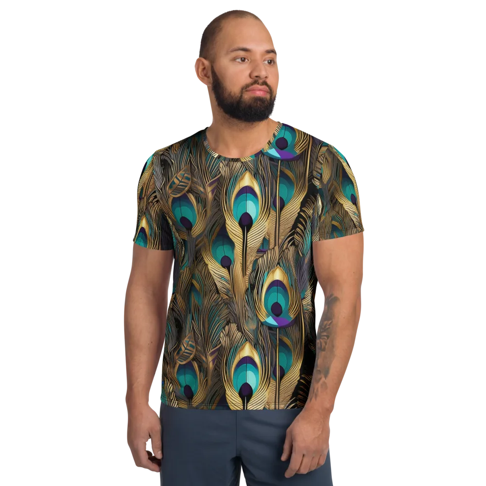 Gilded Plumes on Men's Athletic T-Shirt — Front