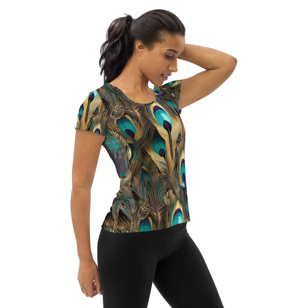 Gilded Plumes on Women's Athletic T-Shirt — Right
