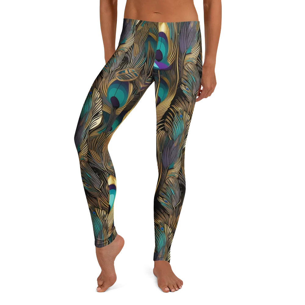Gilded Plumes on Leggings — Front