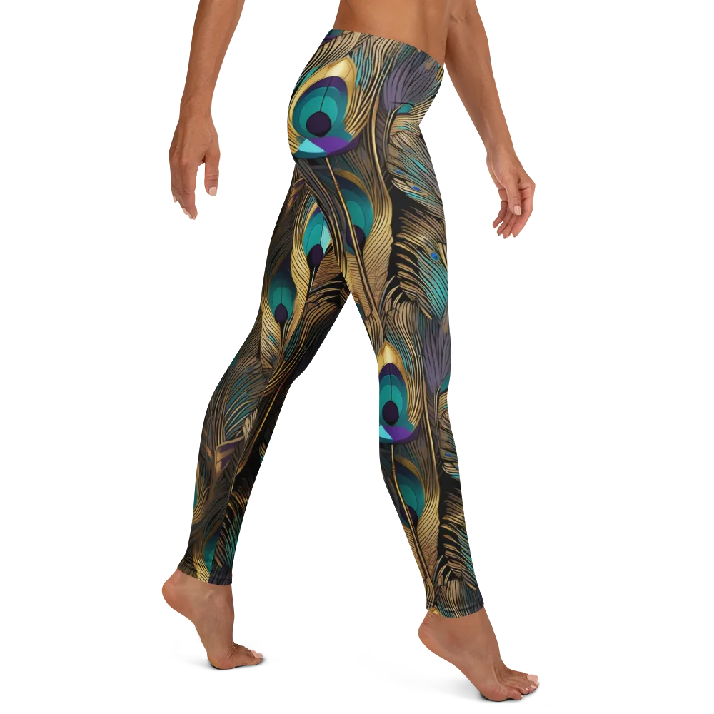 Gilded Plumes on Leggings — Right