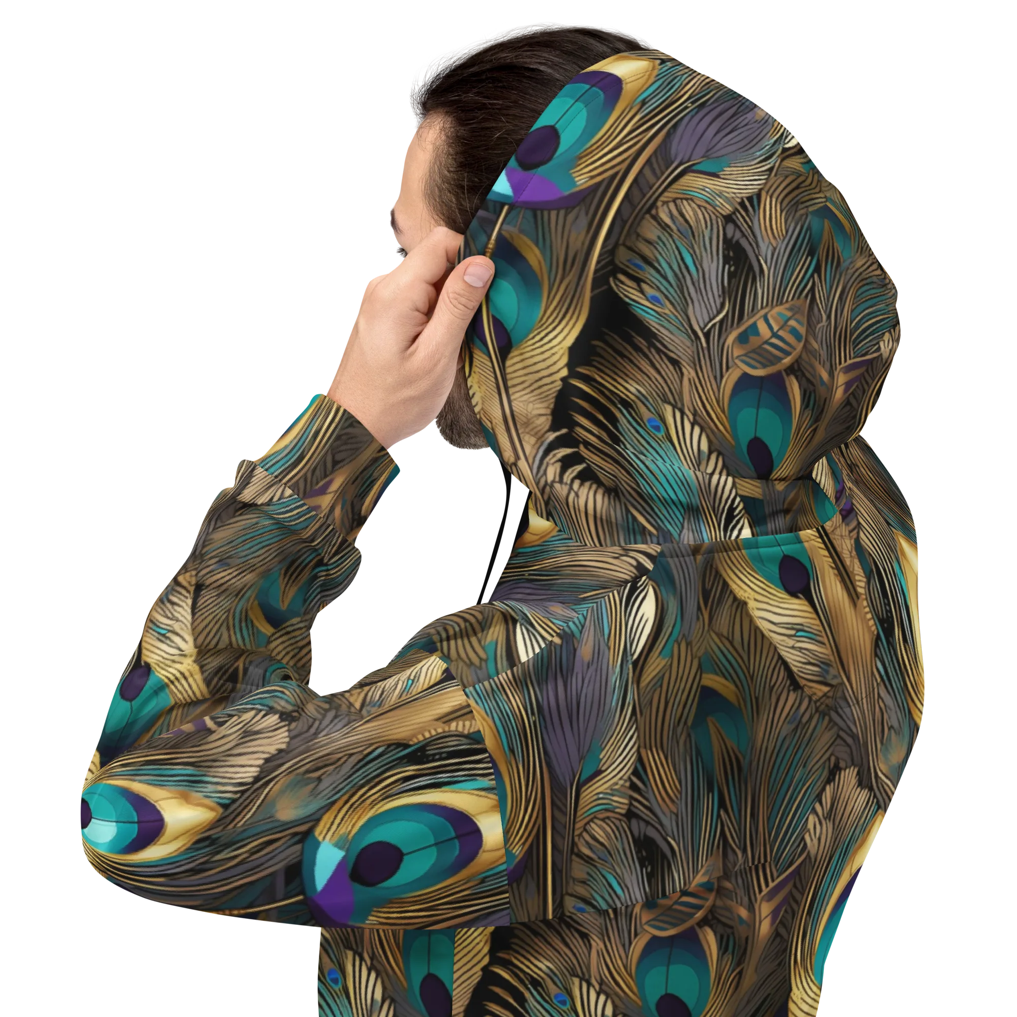 Gilded Plumes on Hoodie — Back
