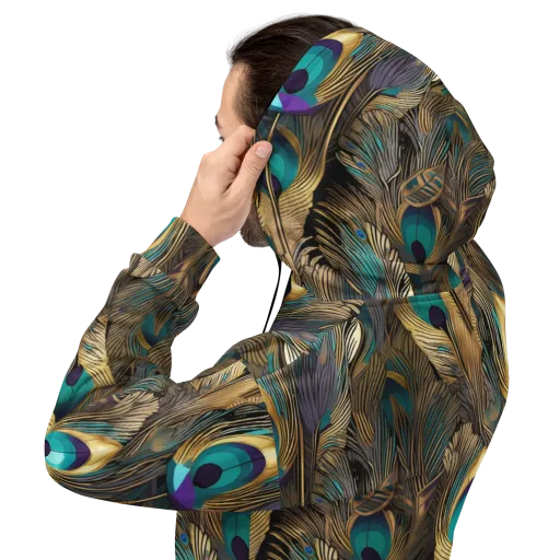 Gilded Plumes on a Hoodie