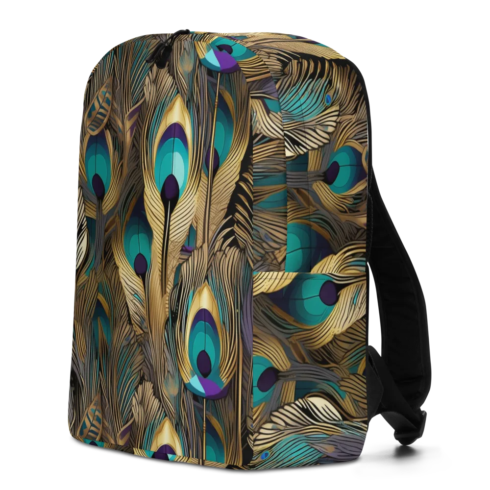 Gilded Plumes on Minimalist Backpack — Left