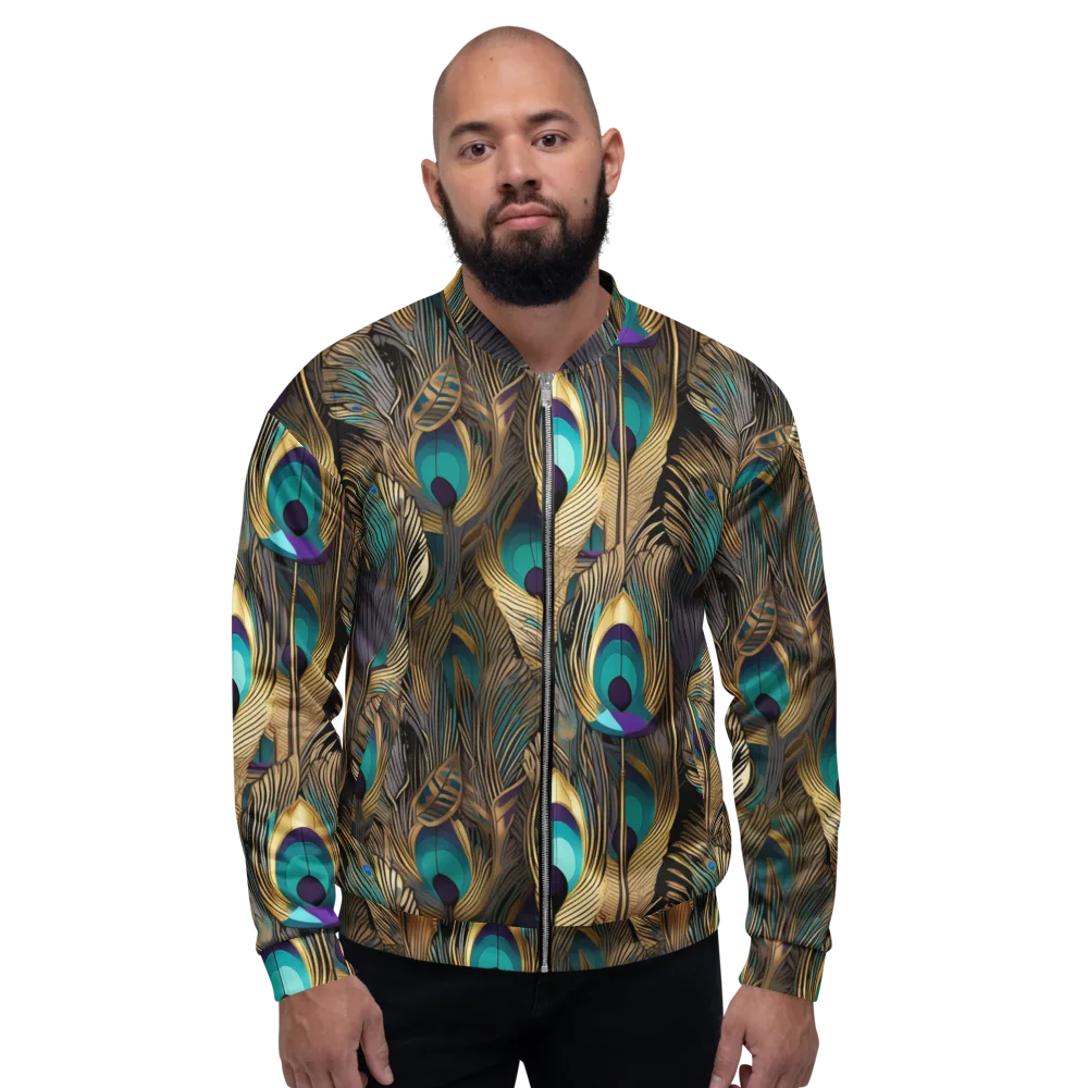 Gilded Plumes on Bomber Jacket — Front