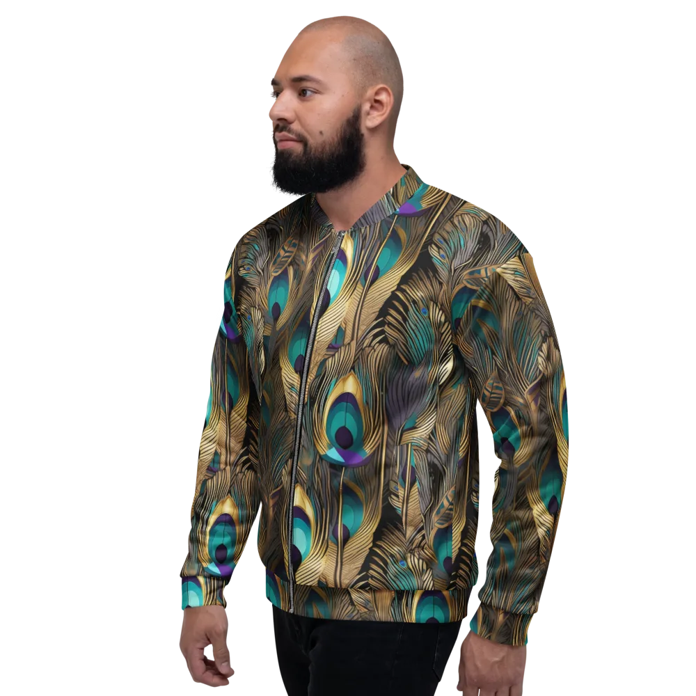 Gilded Plumes on Bomber Jacket — Left