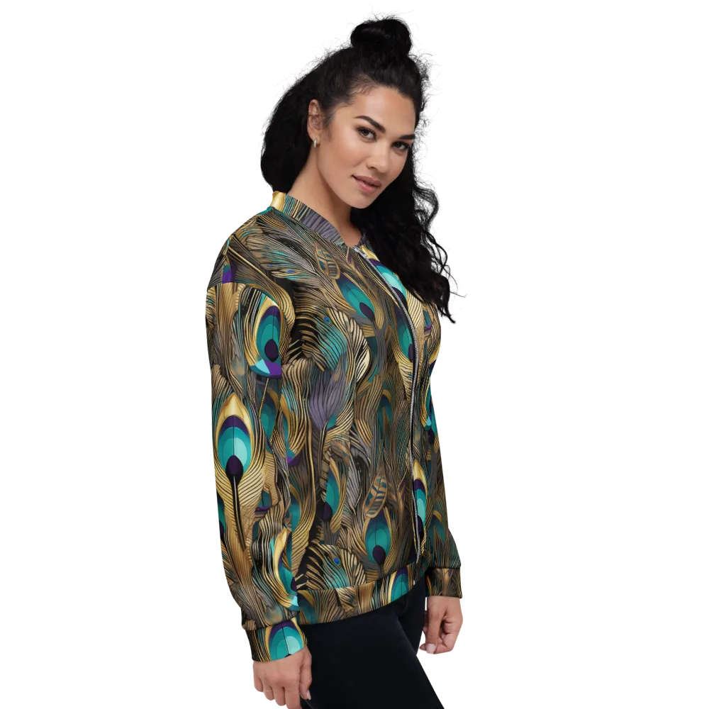 Gilded Plumes on Bomber Jacket — Right