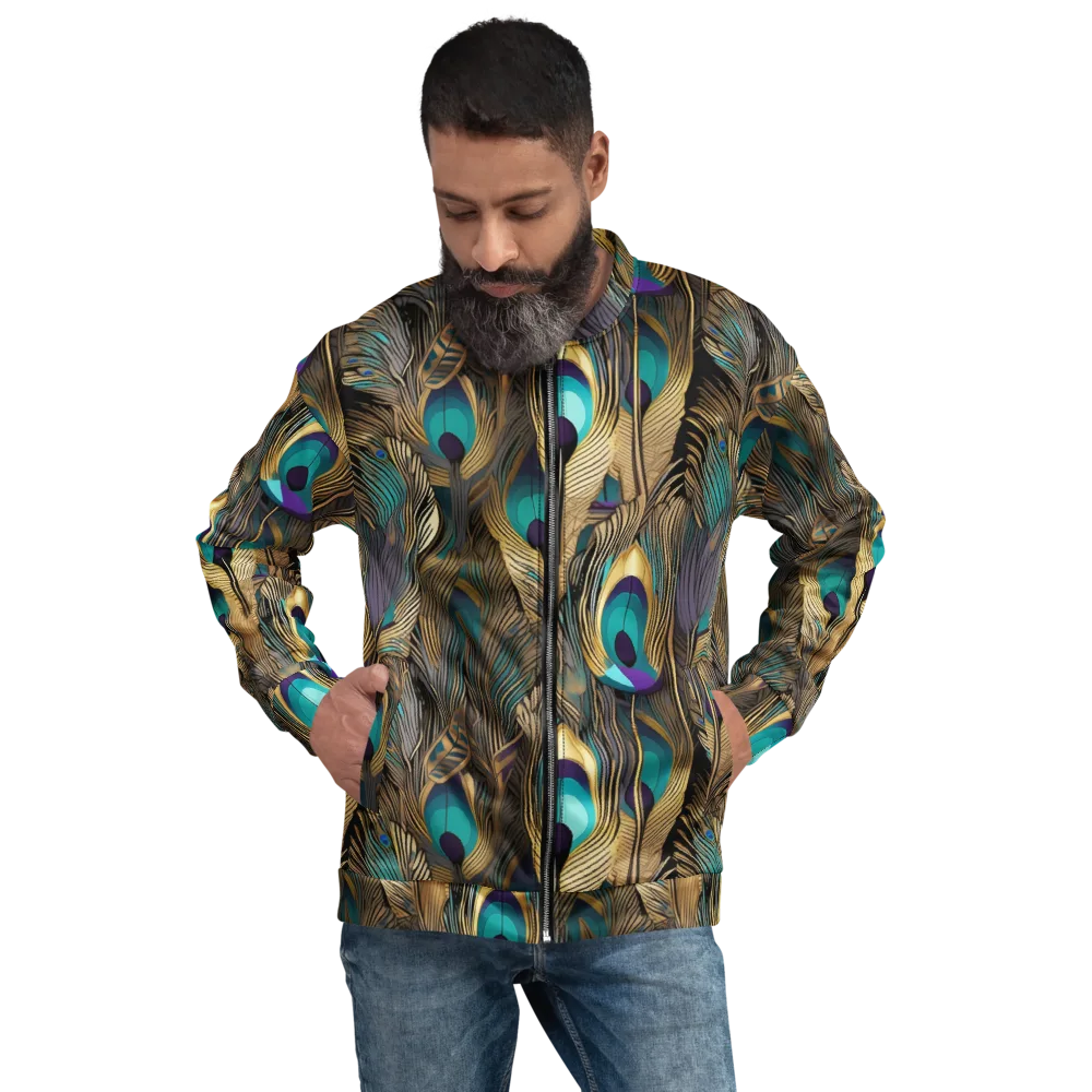 Gilded Plumes on Bomber Jacket — Front