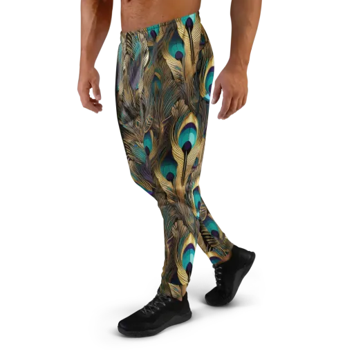 Gilded Plumes on a Men's Joggers