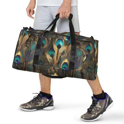 Gilded Plumes on a Duffle Bag