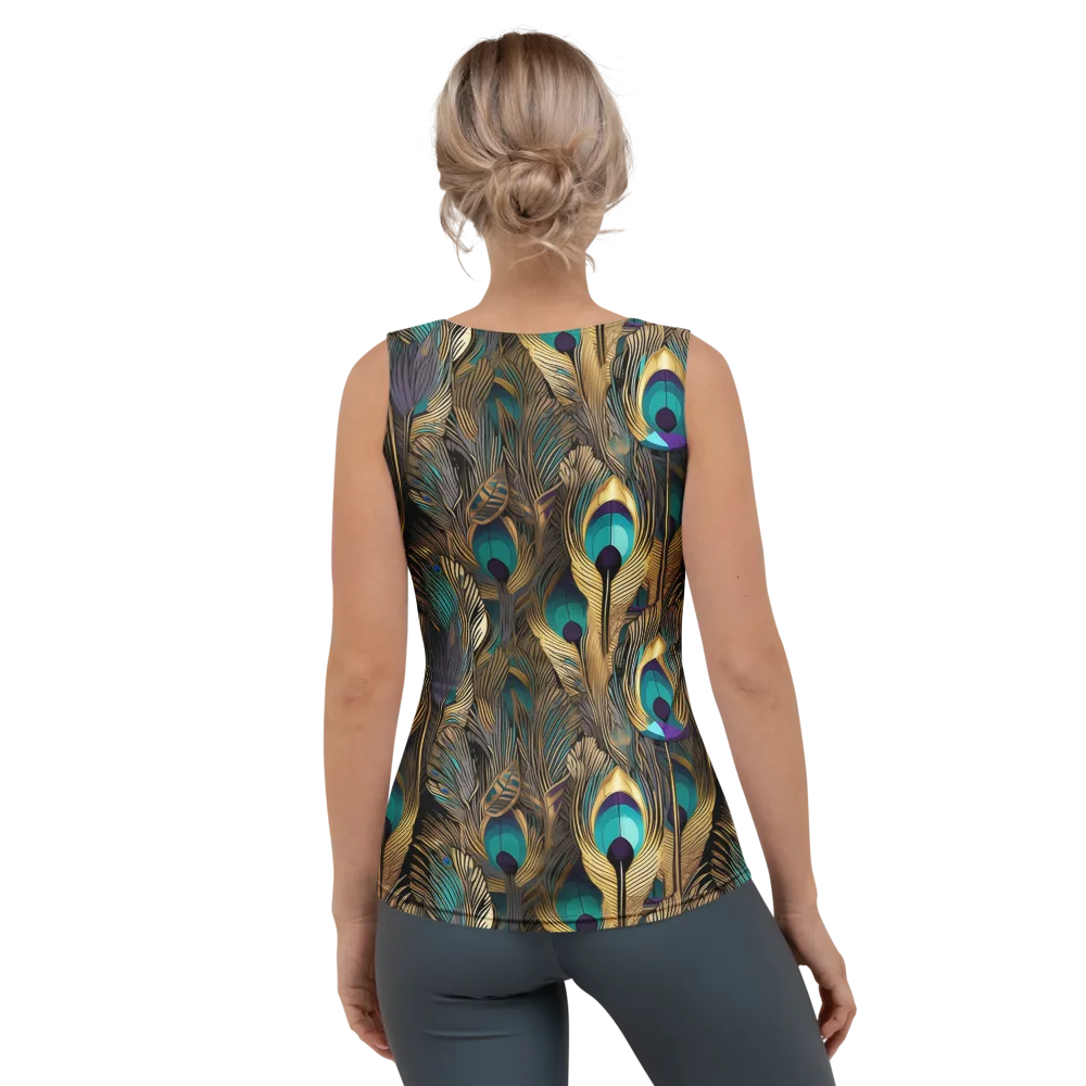 Gilded Plumes on Women's Tank Top — Back