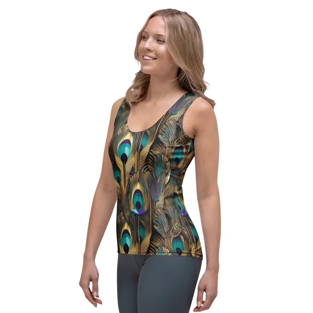 Gilded Plumes on Women's Tank Top — Left Front