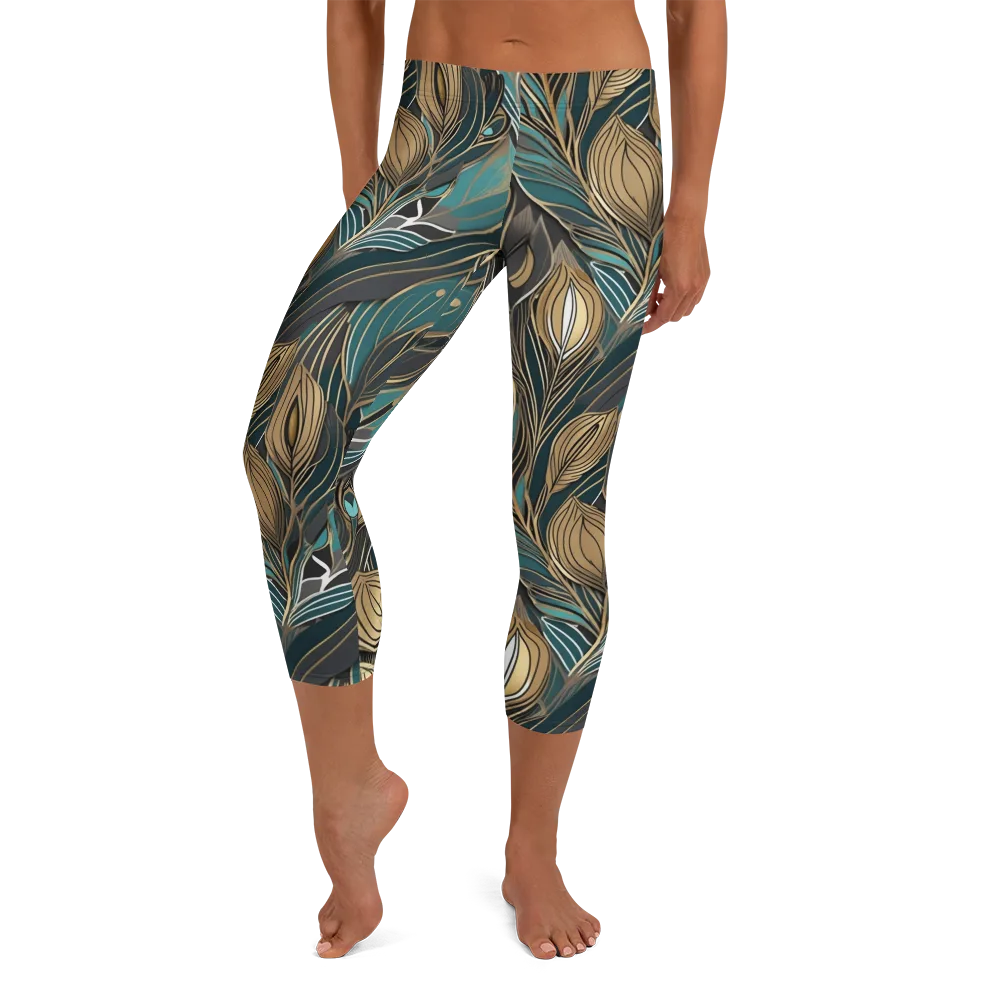 Mosaic Canopy on Capri Leggings — Front