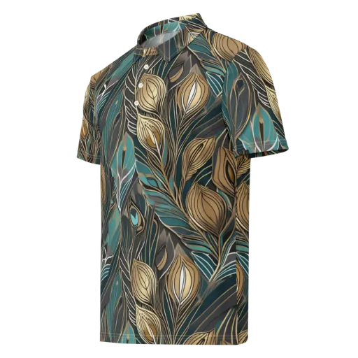 Mosaic Canopy on a Men's Slim Fit Polo Shirt
