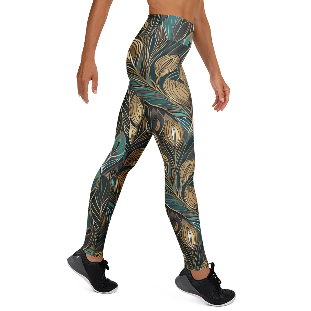 Mosaic Canopy on Yoga Leggings — Right