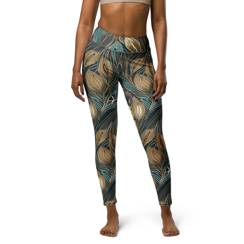 Mosaic Canopy on Yoga Leggings — Front