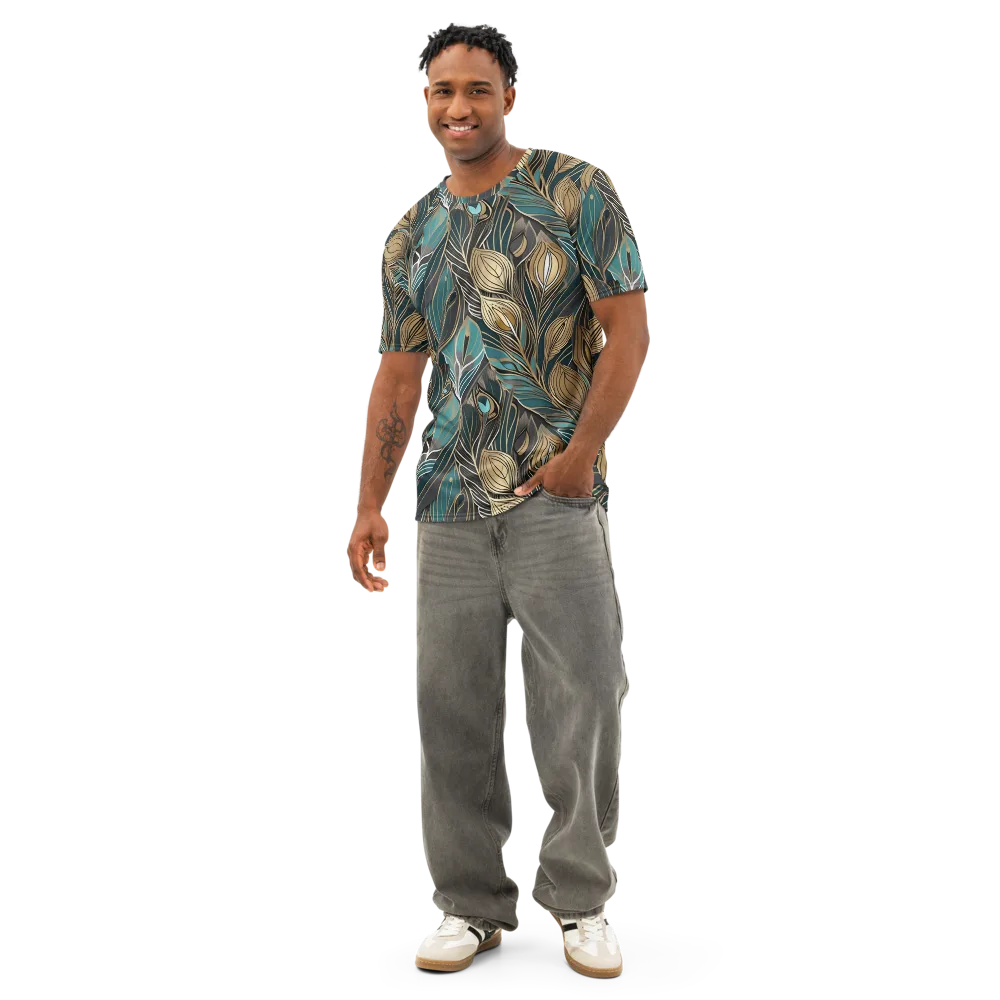 Mosaic Canopy on Men's Cotton Crew Neck T-Shirt — Front