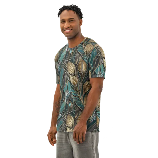 Mosaic Canopy on a Men's Cotton Crew Neck T-Shirt