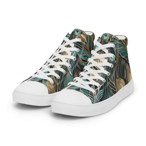 Mosaic Canopy on a Women's High Top Canvas Shoes