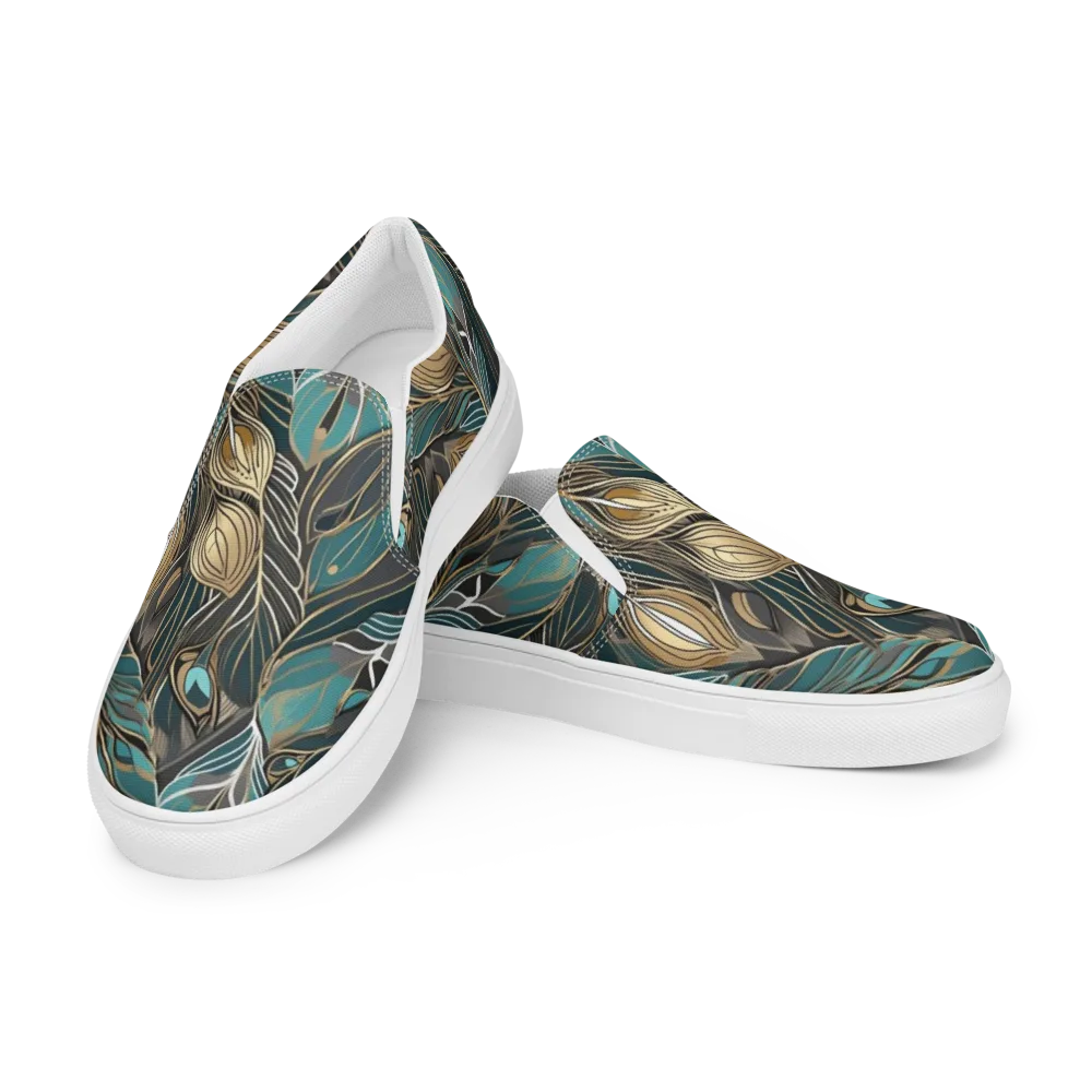 Mosaic Canopy on Men's Slip-On Canvas Shoes — Left Front