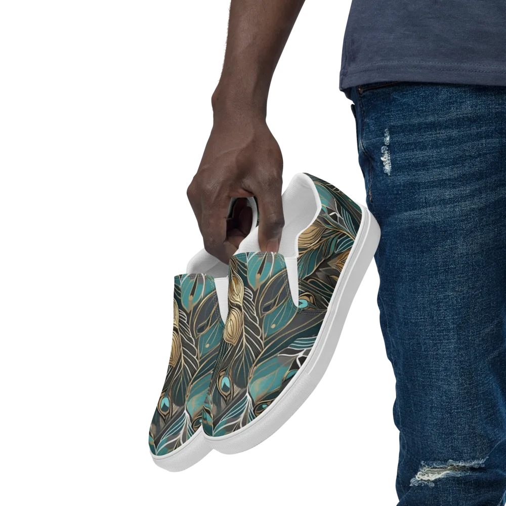 Mosaic Canopy on Men's Slip-On Canvas Shoes — Left Front