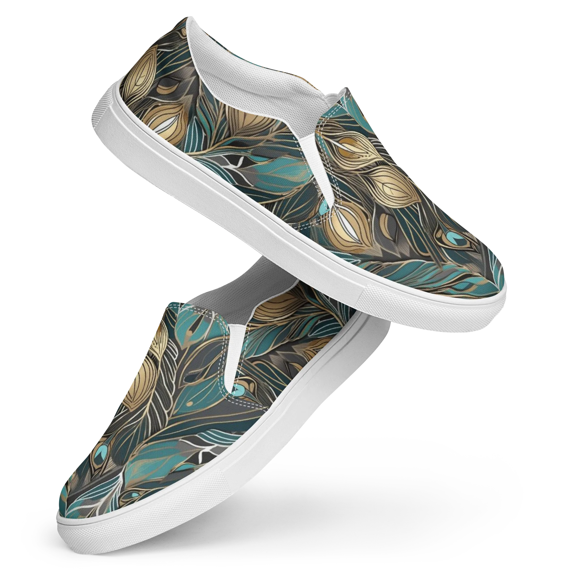 Mosaic Canopy on Women's Slip-On Canvas Shoes — Front