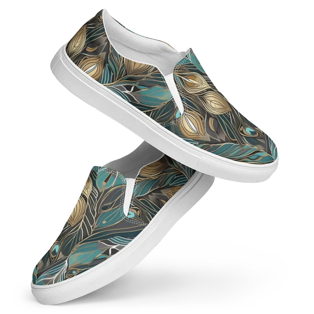 Mosaic Canopy on Women's Slip-On Canvas Shoes — Front