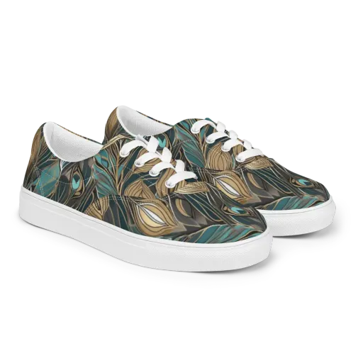 Mosaic Canopy on a Men's Lace-Up Canvas Shoes