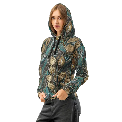 Mosaic Canopy on a Cotton Hoodie