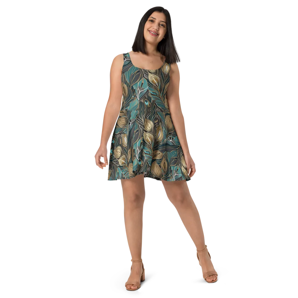 Mosaic Canopy on Skater Dress — Front