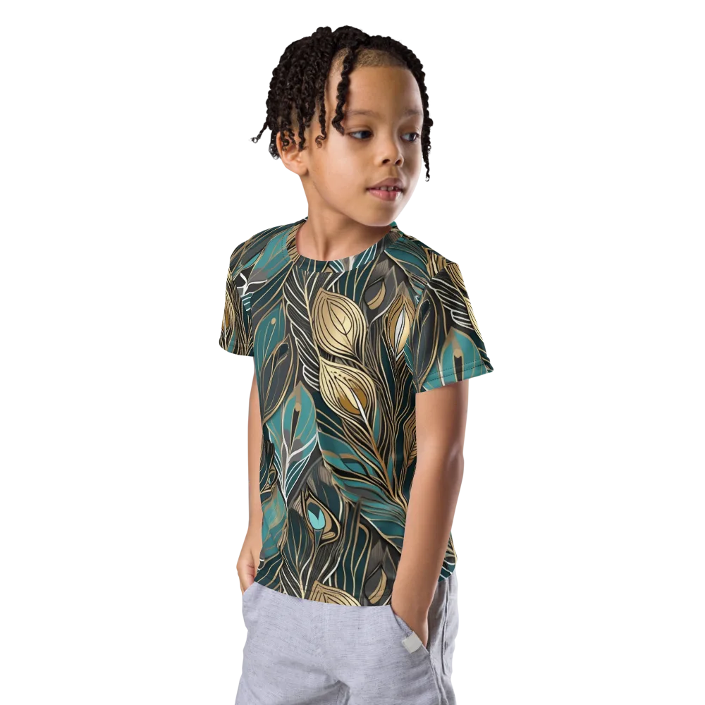 Mosaic Canopy on Kids Crew Neck T-Shirt — Left Front