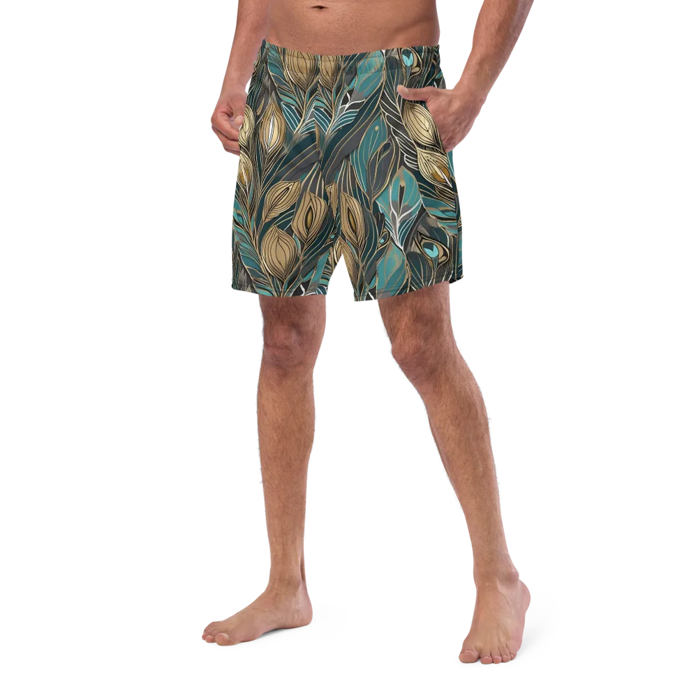 Mosaic Canopy on Swim Trunks — Left Front