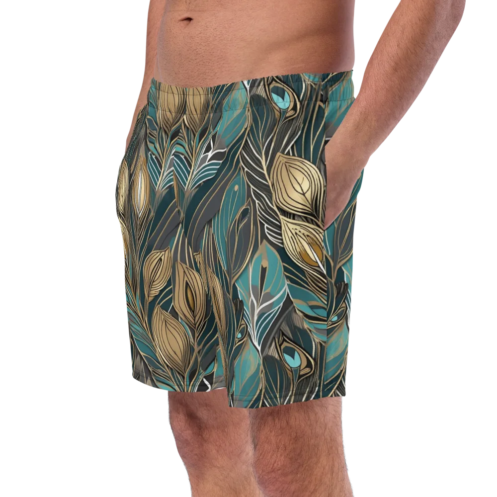 Mosaic Canopy on Swim Trunks — Left Front